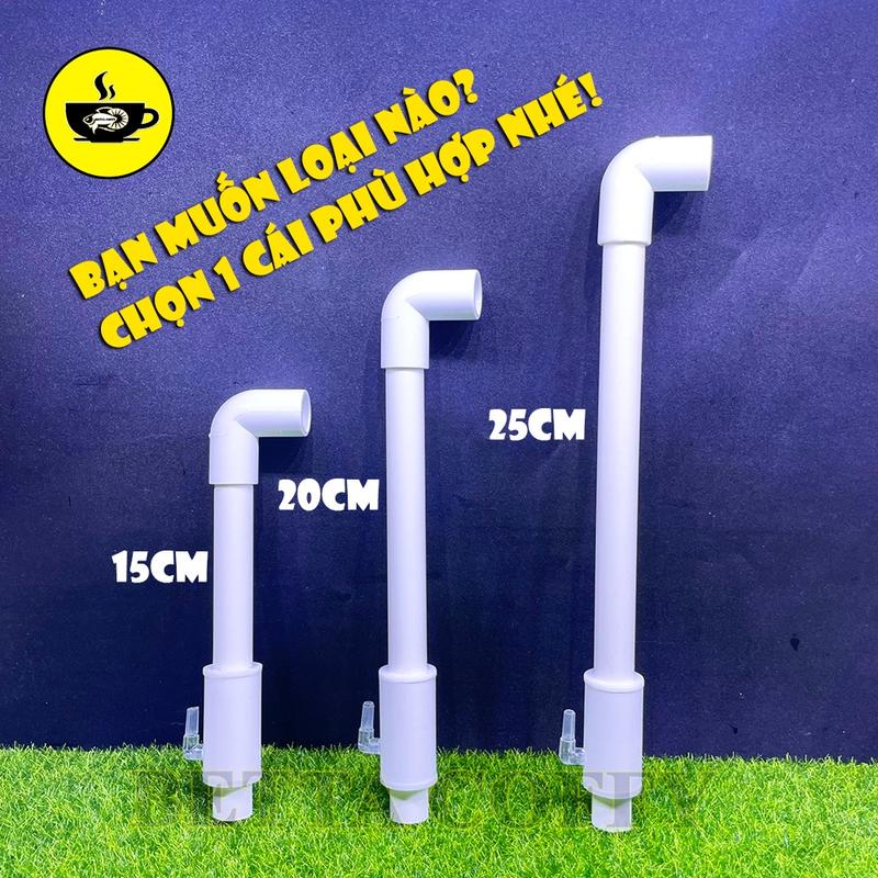Ống bơm airlift, bơm nước bể cá bằng khí oxy, tự chế lọc vi sinh 5