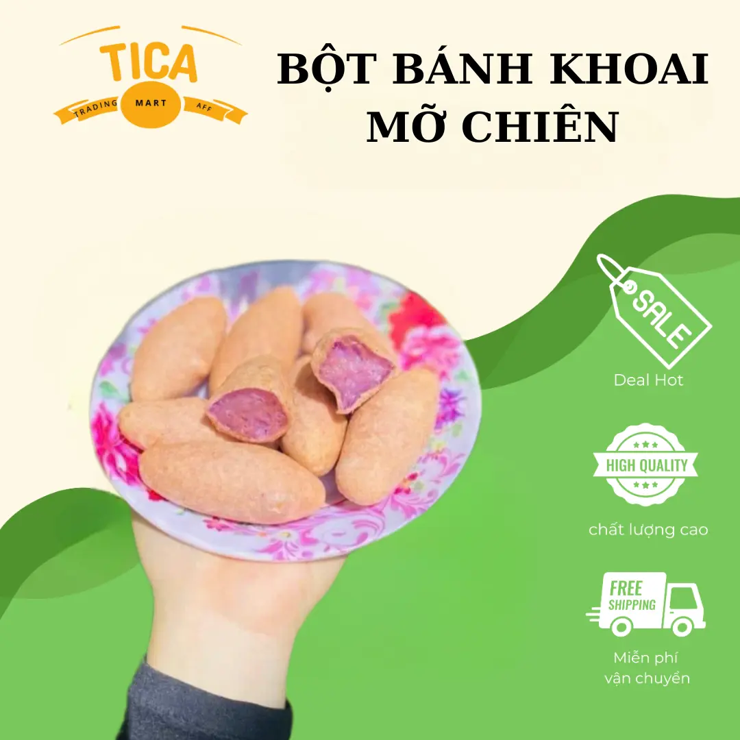 Bột Bánh Khoai Mỡ Chiên Thơm Ngon - Ăn Vặt