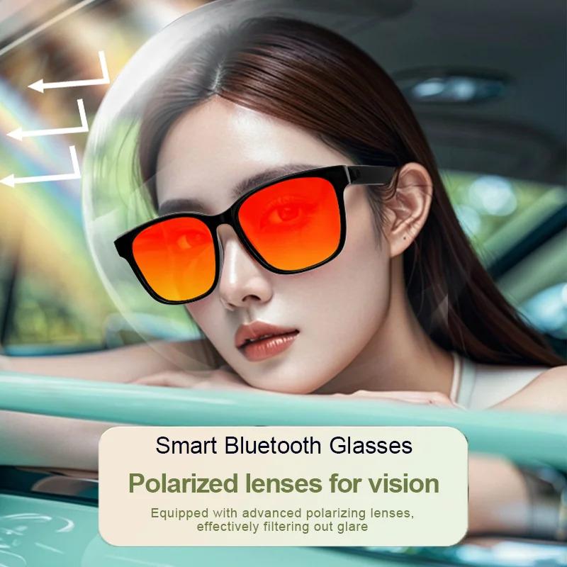 LIGE Fashion AI Smart Bluetooth Glasses Voice Assistant Bluetooth Call Playing Music Men Women Smart Sunglasses Camera Control - Image 3