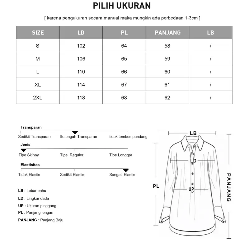 CHICMORE Atasan Blus Gaya Elegan Lengan Panjang Model Balon Leher Bulat Untuk Wanita 4