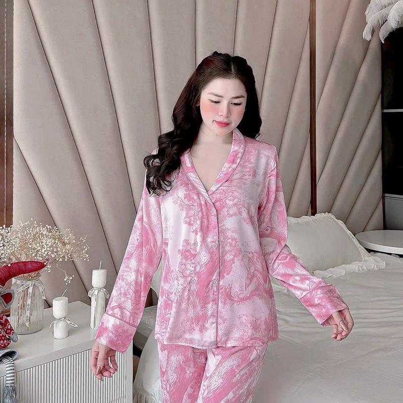 Pijama lụa satin BY.SAY HI BEAUTY quần dài tay dài cho nữ - Women 2
