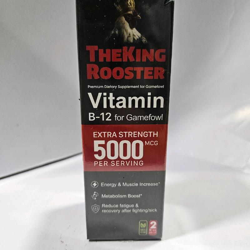 THE KING ROSTER VITAMIN B12-5000 ( EXTRA STRENGTH ) Nước tăng lực cho gà công dụng siêu lì mạnh mẽ tăng bo dung tích 60ml
