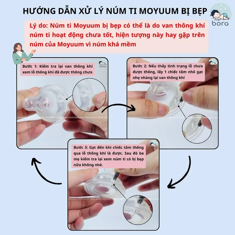 Núm ti Moyuum Hàn Quốc đủ size 1 - 4 Cam kết chính hãng 2