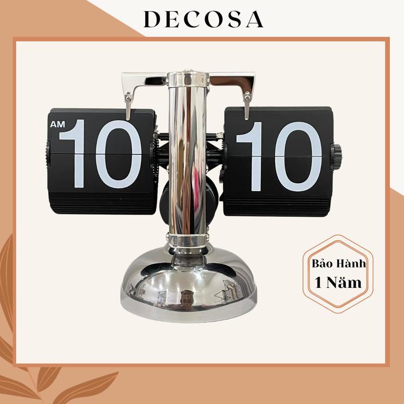 Đồng hồ để bàn lật số trang trí phong cách cổ điển Decor Decor Phòng