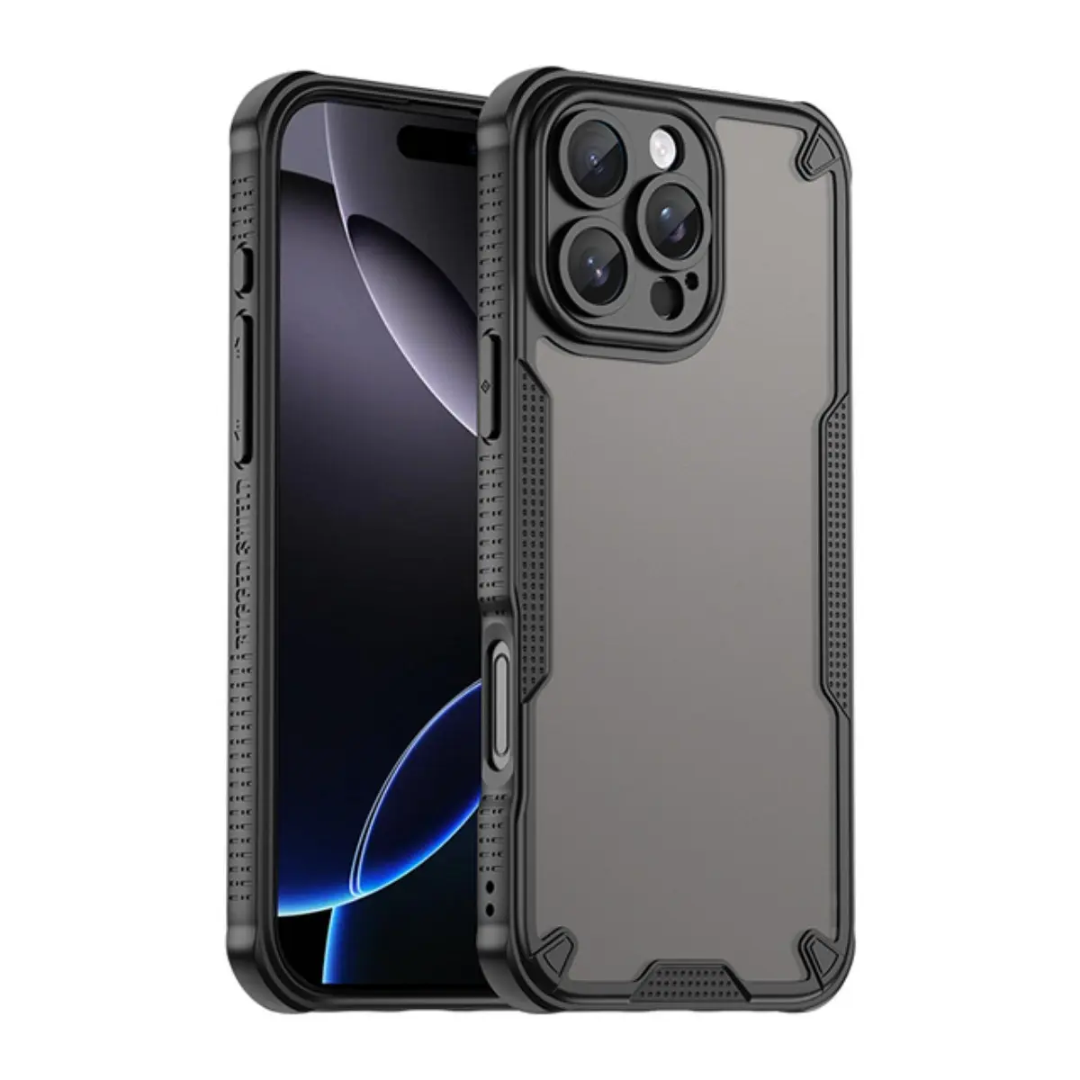 Ốp Điện Thoại Trong Mờ Lì Áo Giáp, Dành Cho iPhone 16, 15, 14, 13, 12, 11, Promax Plus Và Mini, Bao Gồm Tất Cả, Chống Sốc, Ốp Lưng Cứng Cạnh Mềm TPU, Ống Kính Bảo Vệ