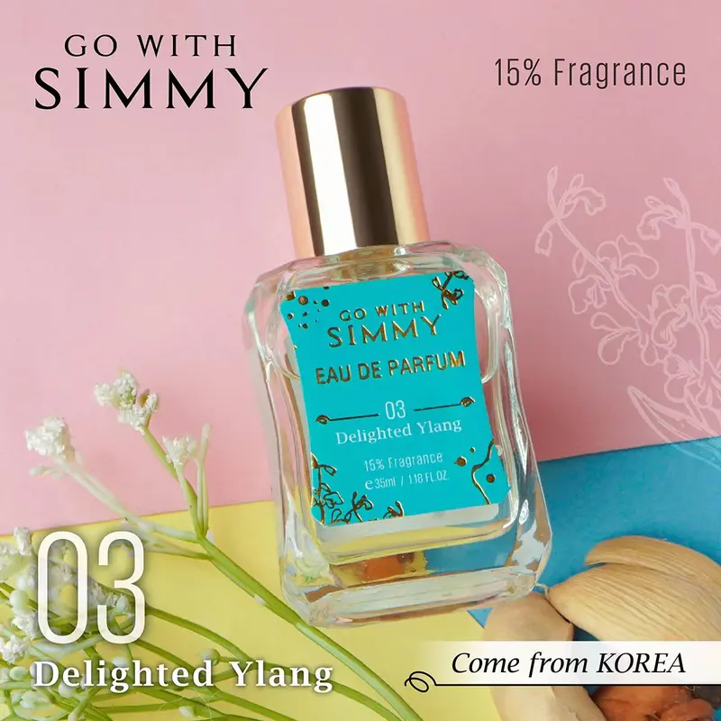 GO WITH SIMMY Eau De Parfum 03 Delighted Ylang 35ml Parfum Pria/Wanita Wangi Tahan Lama Parfum 15% Fragrance 0