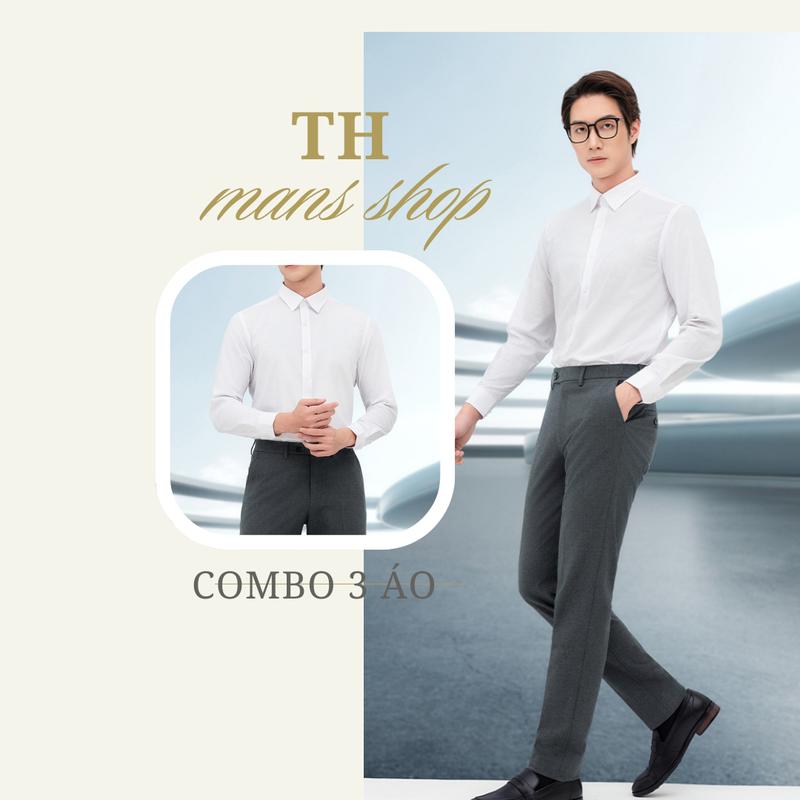 COMBO [3 ÁO] Áo Sơ Mi Nam Dài Tay ,Chất Vải Lụa Hàn ,Áo Sơ  Mi Nam Thiết Kế  Fhom Đẹp,Áo Sơ Mi Nam Công Sở Thanh Lịch 2
