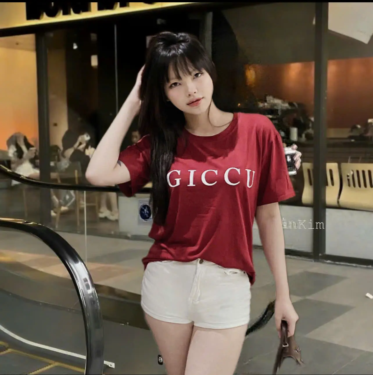 áo thun chất liệu cotton thoáng mát mềm mịn in chữ GICC.U sắc nét  cùng 3 tông màu nổi bật và cá tính từ 40-70 kg   (S1)