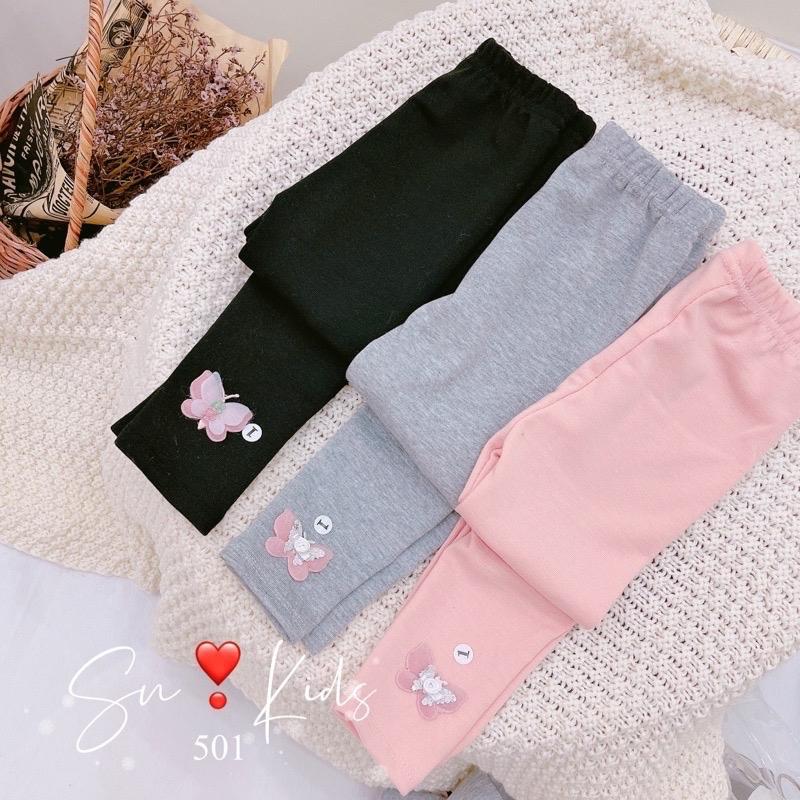(7-34kg) set 3 quần leging dài và ngố bé gái zip mềm gắn nơ 0