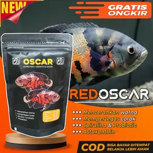 COD pelet ikan oscar tiger albino batik 100gr | alikacu fish | pakan ikan | makanan ikan predator