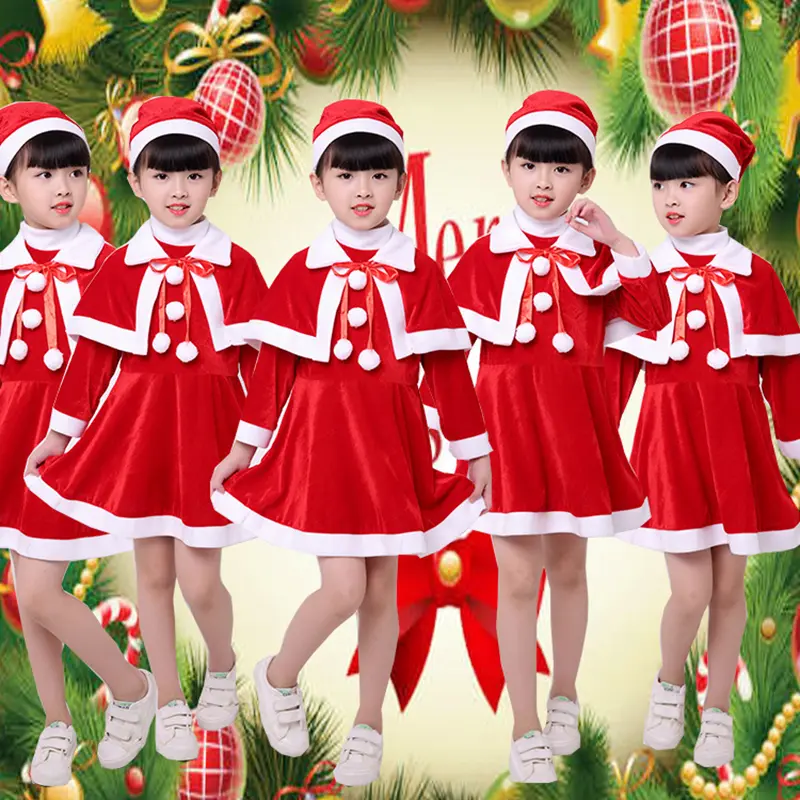 Christmas Clothes  Girls Set Party Dress Girls Christmas Dress Suit