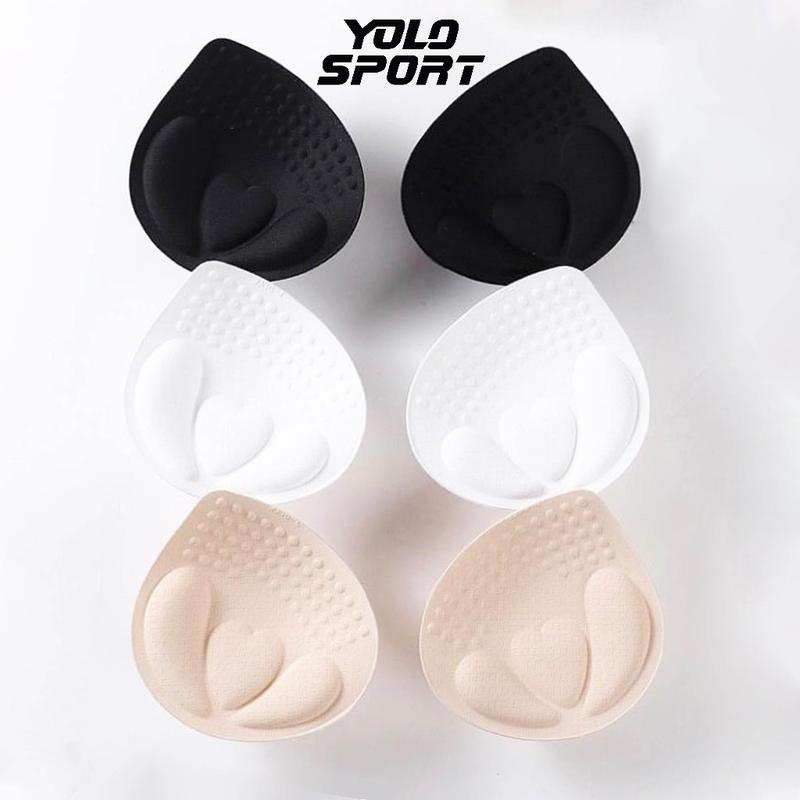 Đôi Đệm Mút Lót Áo Ngực Dày 4cm Hình Trái Tim Giọt Nước Hỗ trợ Siêu Nâng Ngực Xốp Độn Bra Tập Gym Yoga Đồ Bơi Cao Cấp Cao Su Nữ