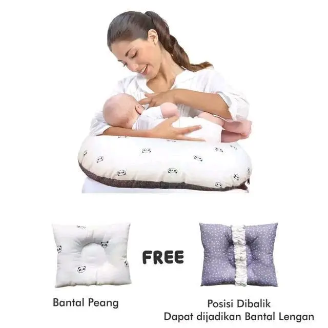 Bantal Menyusui Bayi Omiland Panda dan Feather