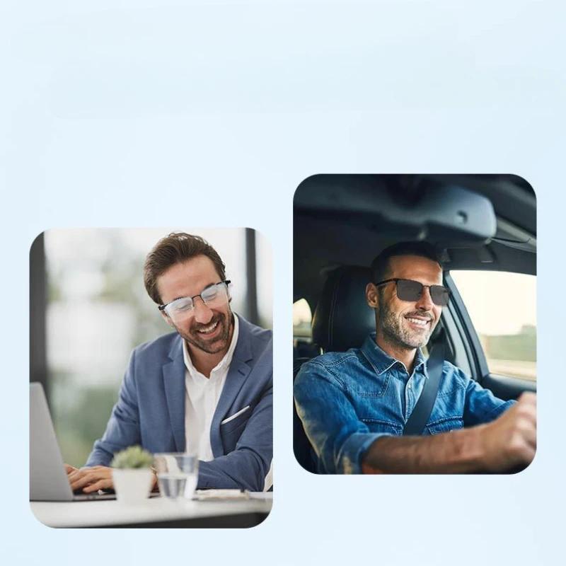 2025 Smart Glasses Bluetooth  Automatic Noise Reduction 3D Anti Blue Light Half Frame Bluetooth Glasses Call Music Smart Glasses