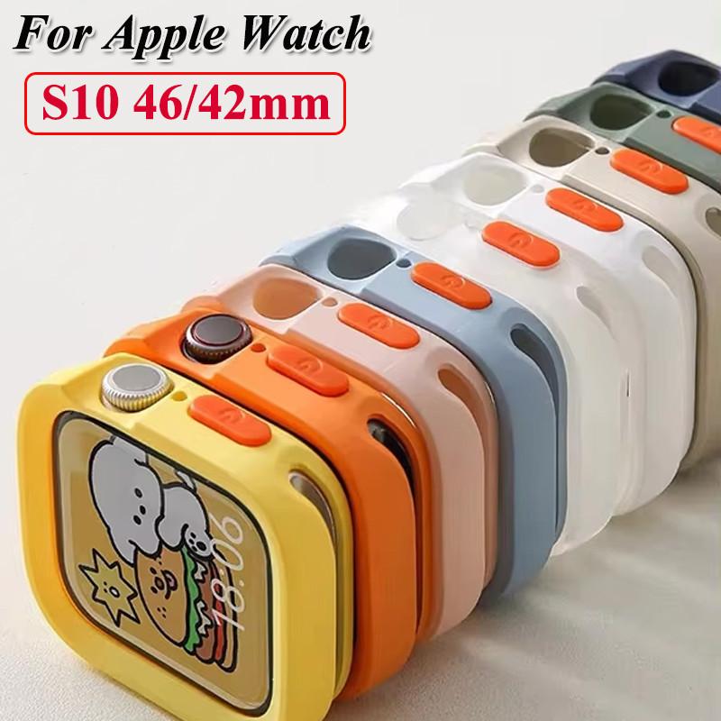 กันชนนาฬิกาซิลิโคน นุ่ม กันกระแทก สำหรับ Apple Watch 10 42mm 46mm 49mm 45 41mm 44 40mm โดยเฉพาะ เหมา