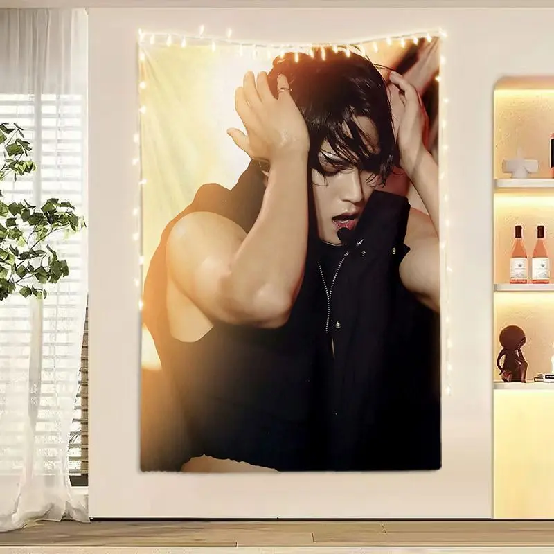 Jinminkui Background Fabric Star Fan Seventeen Hanging Cloth Student Girls Bedroom Dormitory Transformation Wall Cloth