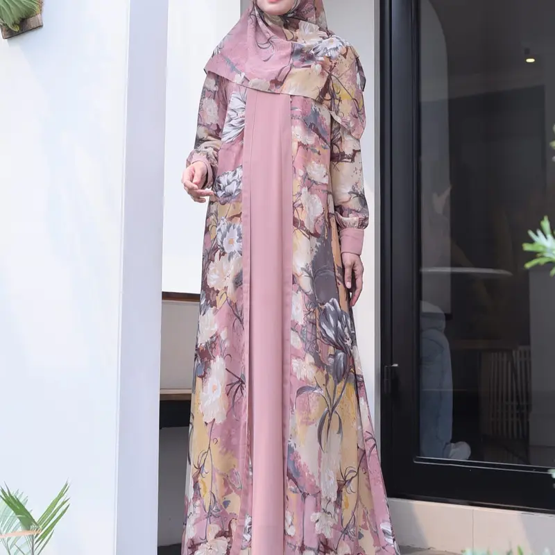 [sabia] faiqa dress set pasmina kotak ceruty 8