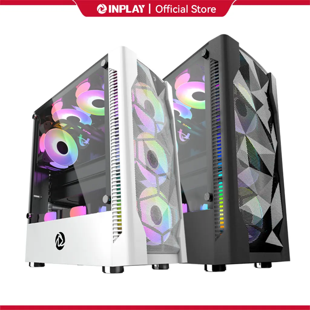 Mini Case Inplay Inplay Meteor 03 PC Case Tempered Glass Gaming Computer Casing ATX ...