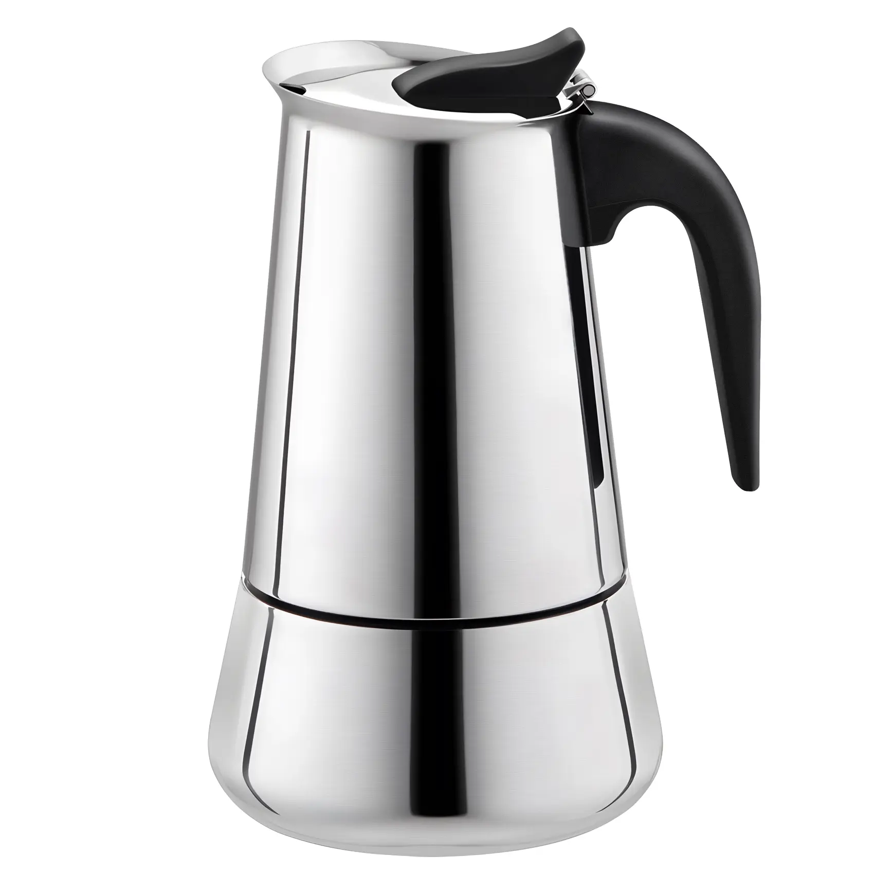 Moka - Bình Pha Cà Phê Espresso Latte, Bếp, Máy Pha Cà Phê Espresso, Máy Pha Cà Phê Ý, Thép Không Gỉ 100Ml