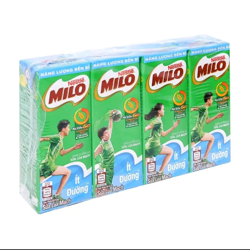 Lốc 4 hộp sữa Milo activego 180ml có đường 1