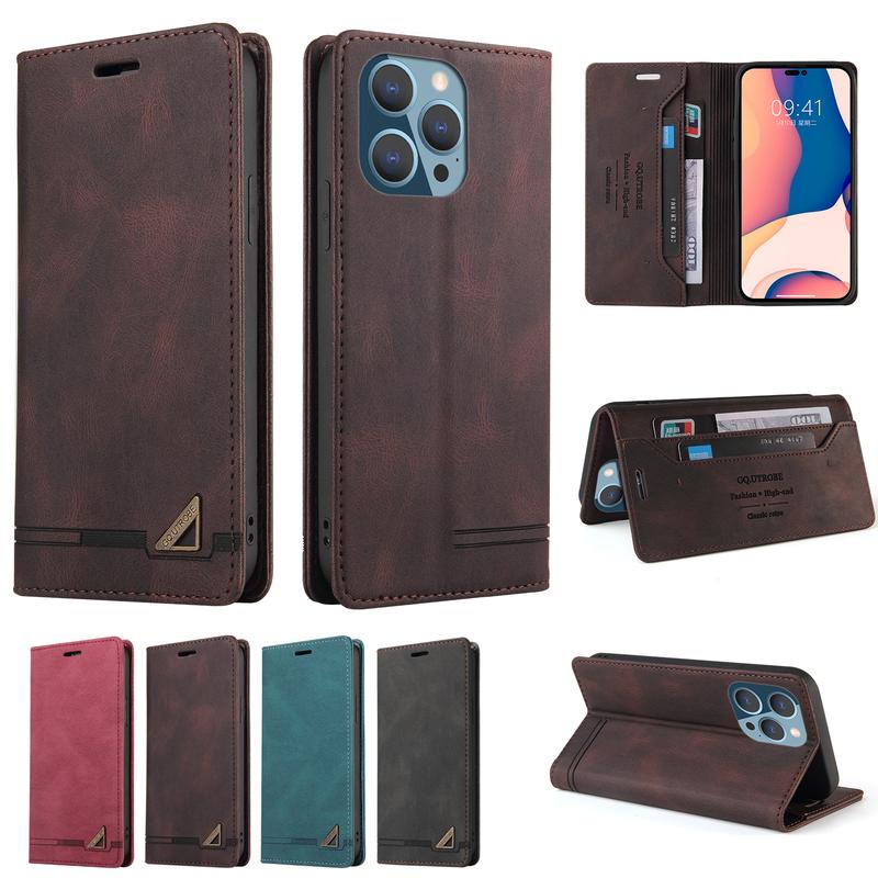 Bao da dạng ví nắp gập cho Apple iPhone , 6, 6S, 7, 8 Plus, X, XR, XS Max, 11, 12, 13, 14 Pro Max, 12, 13, Mini SE, có đế, khe cắm thẻ