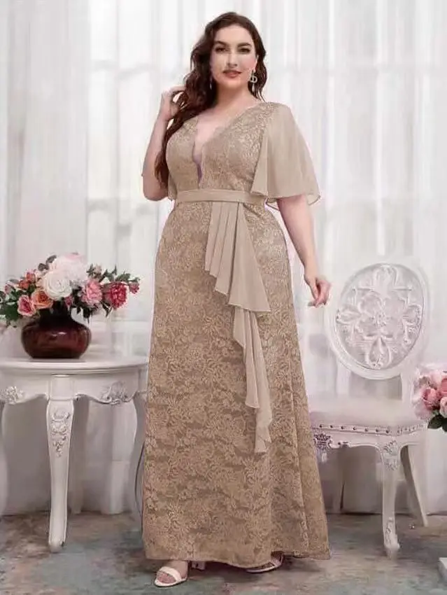 929 LILIFASHION PLUS SIZE FORMAL DRESS FOR WOMAN Fit Womenswear Korean  Korean Style Lady Gowns Comfort Formal Wear Workwear Basic Butterfly Dresse  Maxi Minimalist Short Sleeve Lingerie - TikTok Shop Philippines