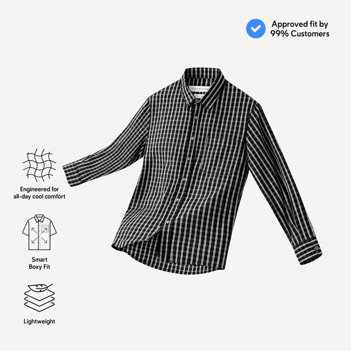 Gambar TENUE Kemeja Lengan Panjang - Office Hours - Midnight Black - L dari Tenue de Attire Kota Administrasi Jakarta Selatan Tokopedia