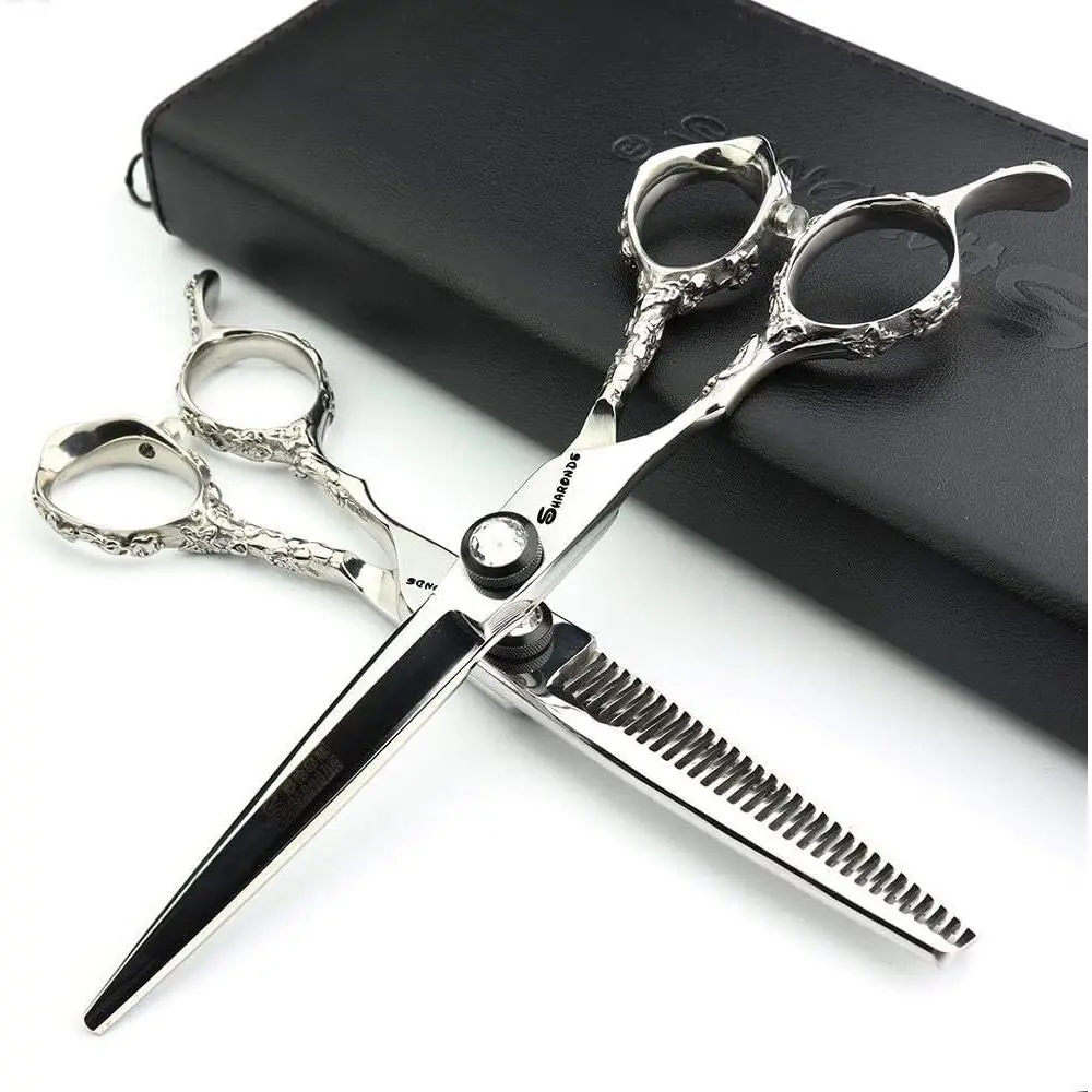 6 Inches Professional Left-Handed Hair Cutting Scissors Set,Japanese Stainless Steel Hairdressing Scissors Haircare Salon Durable