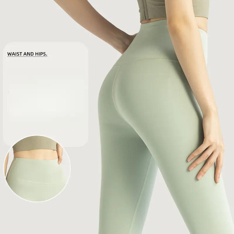 Seluar Yoga, Rekaan Pic, Pinggang Tinggi, Sehelai, Garisan Tidak Malu, Sesuai untuk Sukan dan Larian, Seluar Potongan, Anti-Kendur, Seluar Kecergasan, Seluar Yoga Clothing Outdoor
