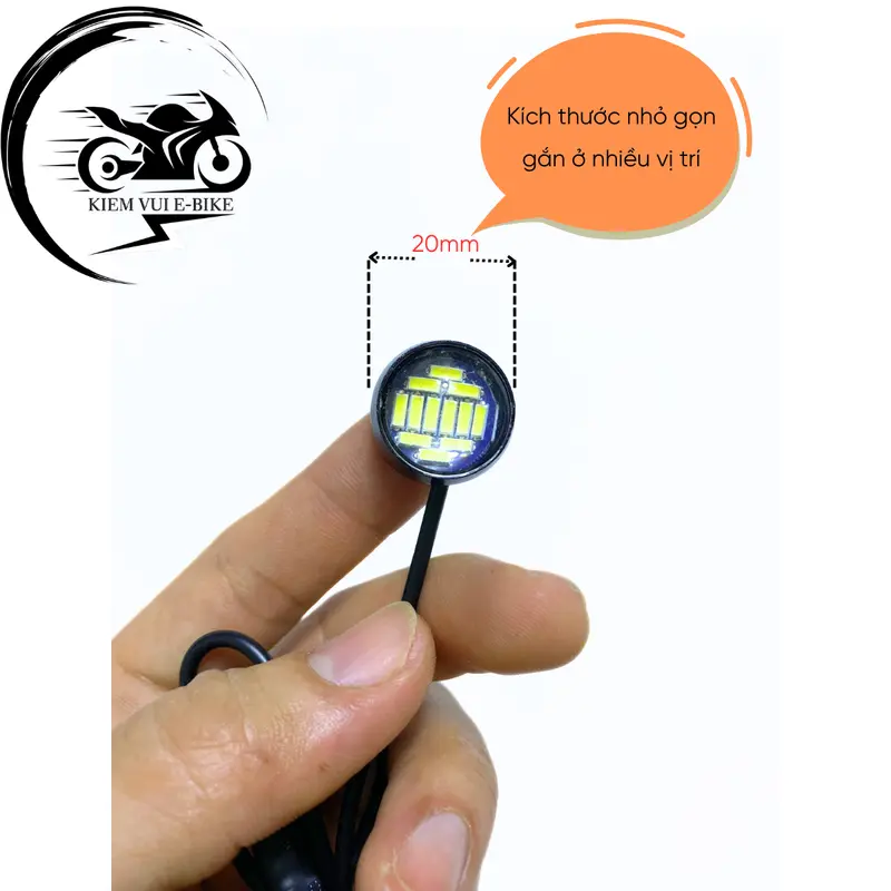 Đèn nháy máy bay 12v, chớp flash, trang trí xe máy, xe điện, ô tô, nhiều màu sắc 5