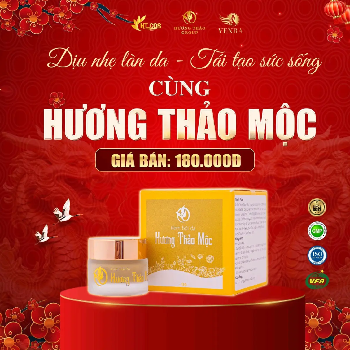 Kem Bôi Ngoài Da Hương Thảo Mộc tập đoàn dược mỹ phẩm Hương Thảo group