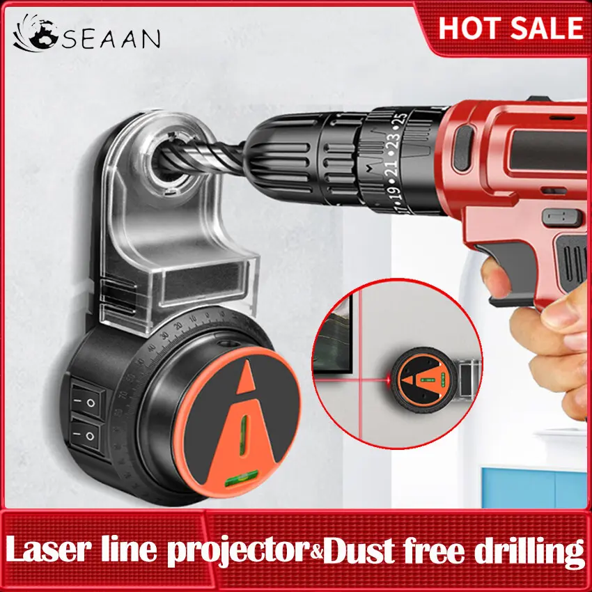 Dsfen MAYILON Electric Drilling Dust Collector – 2-in-1 With Level Function, 5KG Suction Bracket, USB Rechargeable