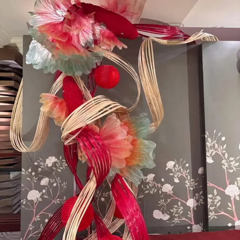 Phên Tre Uốn Dẻo 5m – Trang Trí Cổng Tết Cho Quán Cà Phê