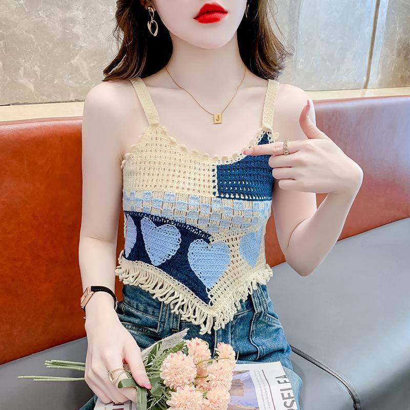 Áo Croptop Phong Cách Bohemian Đan Không Tay Hàng Mới Về Năm 2025, Áo Ba Lỗ Dân Tộc Mùa Hè Gợi Cảm Cho Nữ, Hợp Xu hướng Và Sành Điệu, Phổ Biến, Thời Trang Thanh Lịch Cao Cấp 2