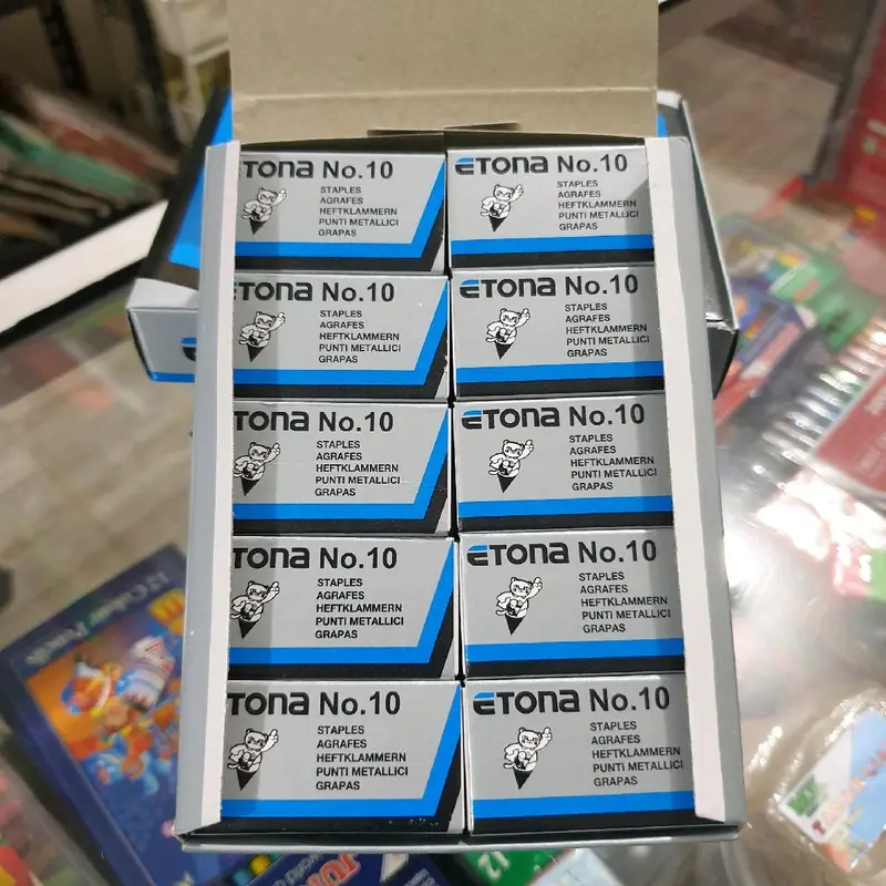 1 box kecil Atom ETONA NO.10 isi stapler 1