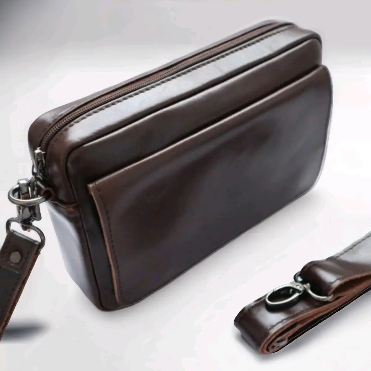 Tas Tangan Pria Original Leather Premium Handbag Kulit Sapi Asli Elegant Business Casual Style