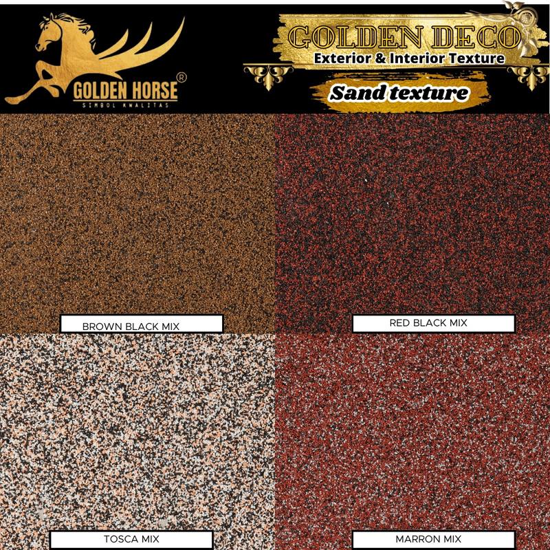 Cat Dinding Sand texture Golden Deco 4,5 kg - Golden horse 3