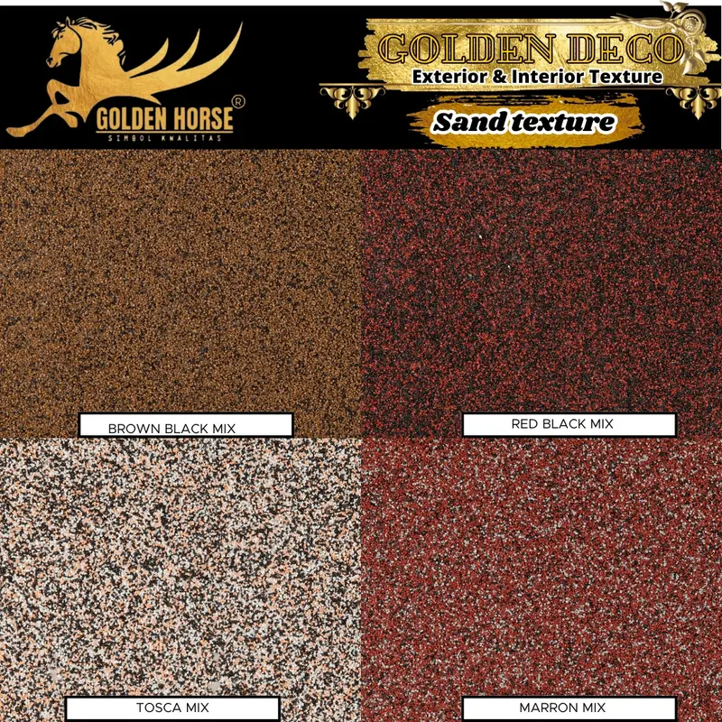 Cat Dinding Sand texture Golden Deco 4,5 kg - Golden horse 3