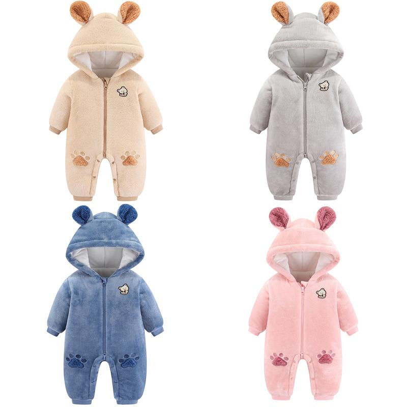 Body lót bông ấm cho bé sơ sinh 3-14kg khóa kéo 2 chiều hàng QC cao cấp, áo liền quần cho bé trai bé gái _ BD54