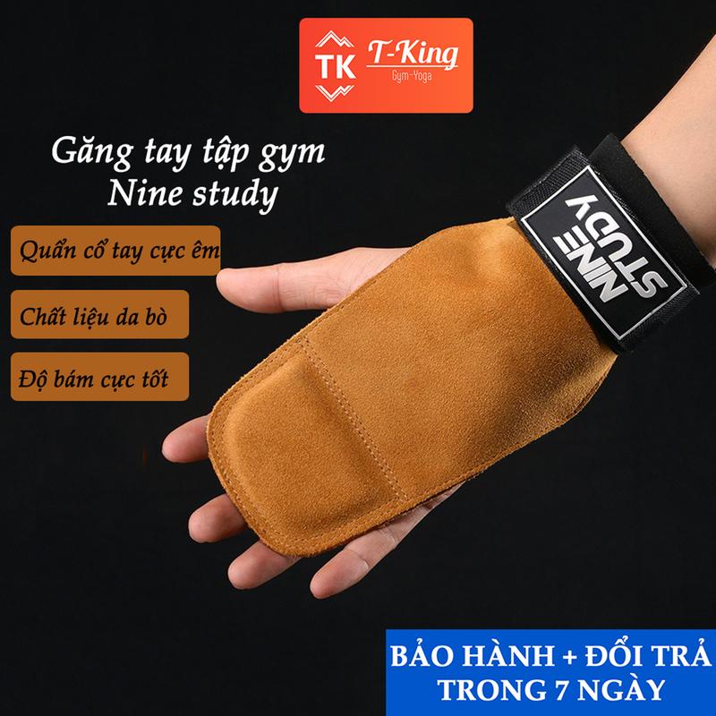 (1 đôi)Găng Tay, Bao Tay Tập GYM, Dây kéo lưng Lifting Straps đa năng Nine study 3mm hỗ trợ tập Gym, Deadlift, lên xà, nâng tạ Chống Trơn găng tay