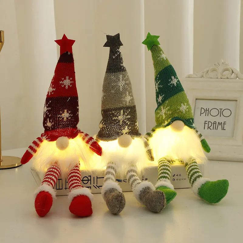 Glowing Gnome Christmas Faceless Doll Plush Toys 6 Styles Santa Claus Merry Christmas New Year Gifts Navidad Natal Home Decor Light Cotton Pranela Room