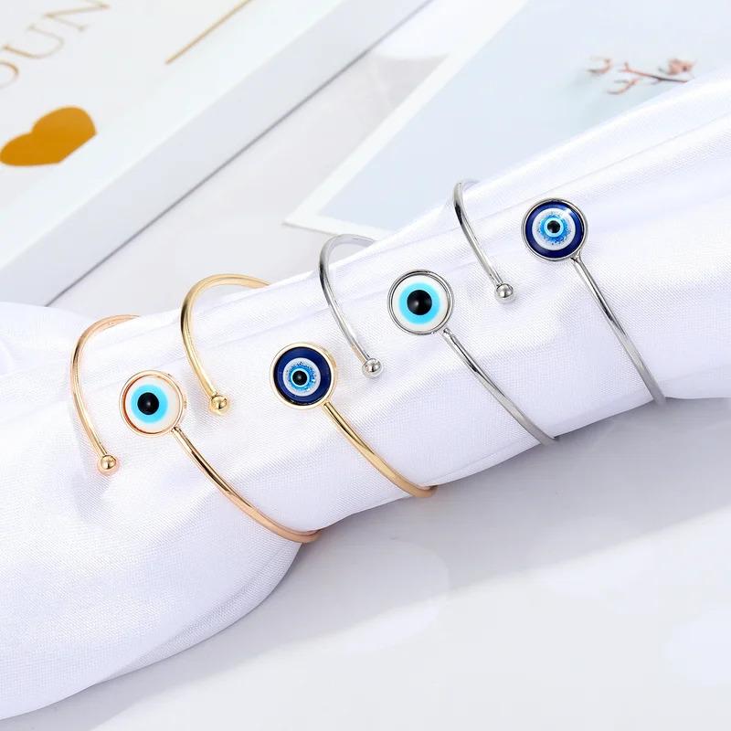 กำไลข้อมือโบฮีเมียน ตา Evil Eye ทำมือ ทองคำโชคดี ตาเติร์ก สีน้ำเงิน เทรนด์ใหม่ กำไลข้อมือคู่ สามารถป