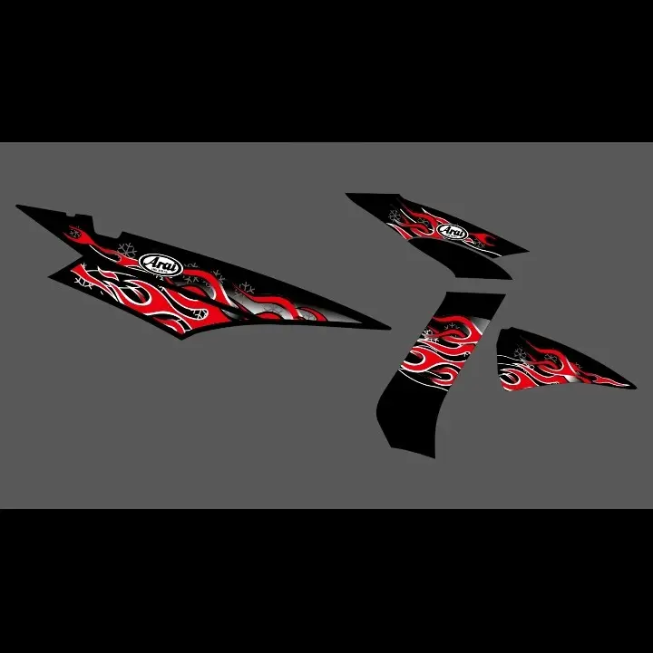 STRIPING STIKER CUSTOME MOTOR MIO SOUL KARBU TRANSPARAN MOTIF ARAI