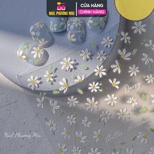 Sticker Hoa Cúc Dán Móng Tay Nghệ Thuật, Nhựa Pet Cao Cấp, Tấm 10x8cm, Làm Nail Tại Nhà Siêu Dễ Dàng, Tiết Kiệm Chi Phí