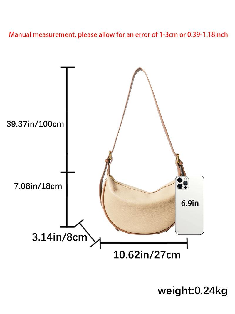 Product Introduction of Fashion Colorblock Underarm Bag, Large Capacity Commuter Bag, Trendy Versatile High-quality Daily Commuting Bag, Girl Fashionable Shopping Bag 1