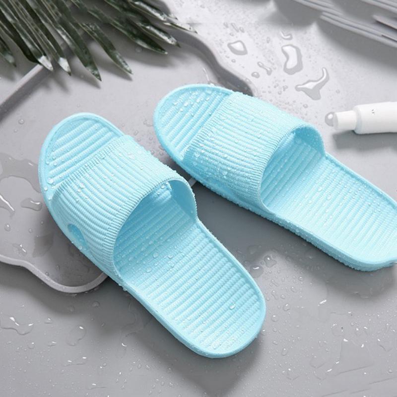 Dép đi trong nhà siêu nhẹ nhựa nguyên khối dép lê xốp mang đi trong nhà tắm văn phòng chống trơn trượt nam nữ đủ size D5 Slipper DéP Cao Su Đế Bằng 4
