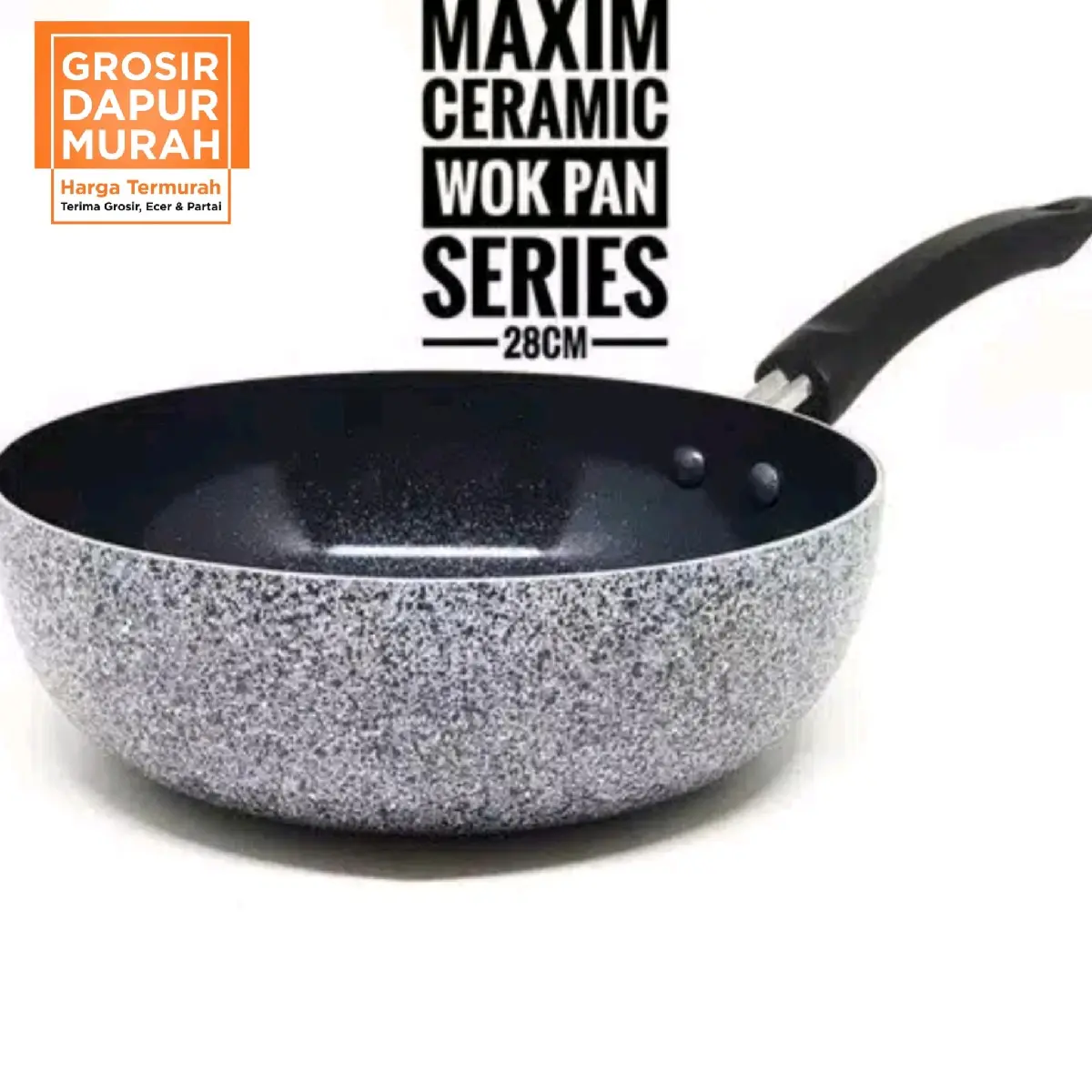 MAXIM NEOSTONE STIRFRY I WAJAN CEKUNG I PANCI PENGGORENGAN ANTI LENGKET TEFLON