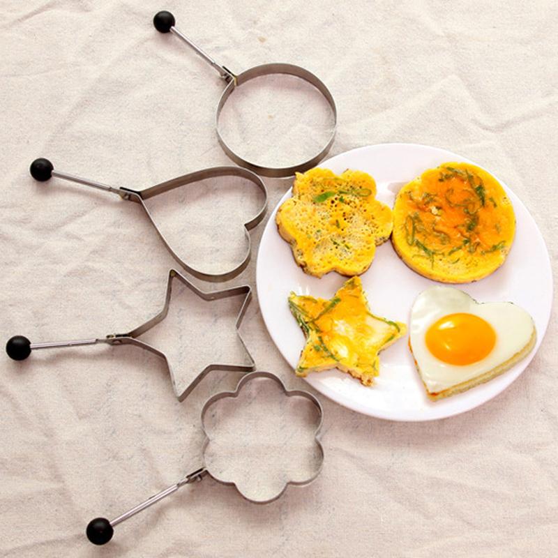 Product Introduction of 5Pcs Stainless Steel 5Style Fried Egg Pancake Shaper Omelette Mold Mould Frying Egg Cooking Tools Kitchen Accessories Gadget 10