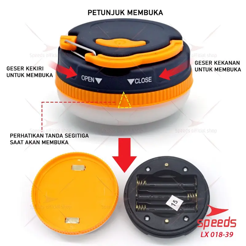 SPEEDS Lampu LED Lampu Emergency Baterai Bohlam Multifungsi Lampu Gantung Outdoor Camping 018-39 6