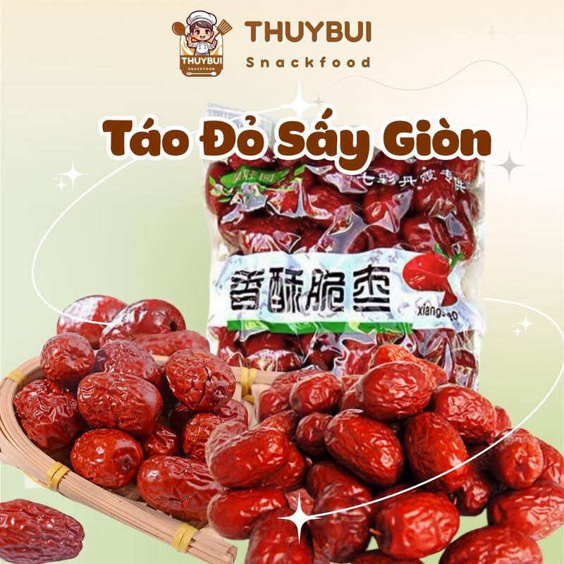 Táo Đỏ Sấy Giòn Không Hạt Táo Đỏ Sấy Giòn Nhược Khương Gói 252G ~ 100 Quả